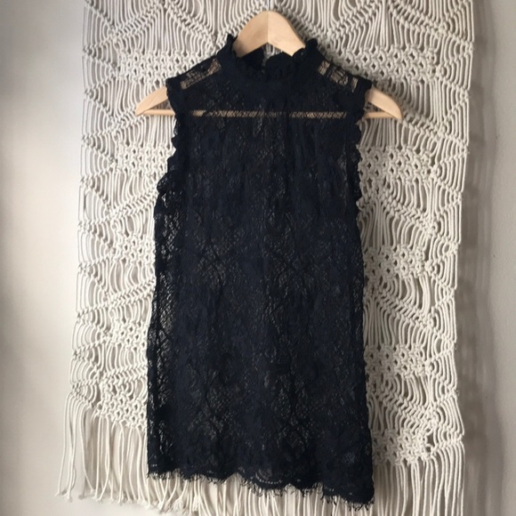 Who what wear lace high neck top sz XS - Picture 1 of 6